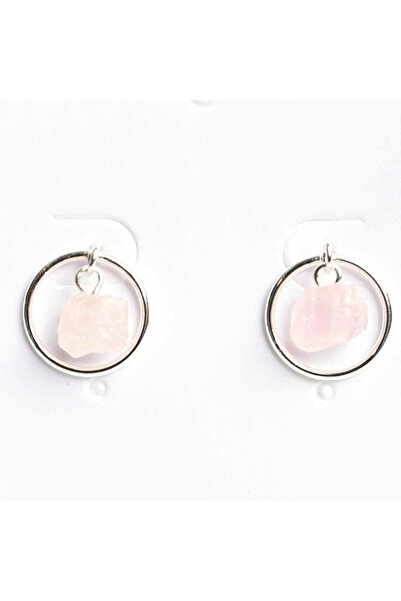 craftmystic Cercei sferici din cuarț roz - Iubire și vindecare emoțională