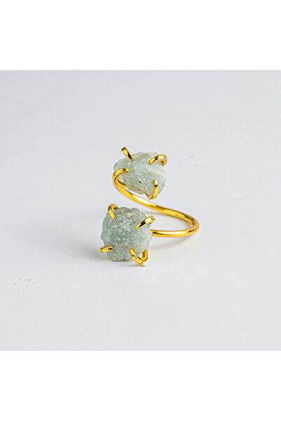 craftmystic Claritate și Liniște - Inel cu Acvamarin, Piatra Curajului și a Îndrăznelii