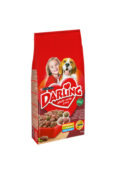 Darling Hrană uscată pentru câini adulți Purina, vită, pui și legume, 15 kg