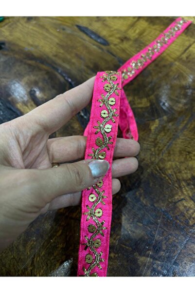 Gönülden Tasarım 80X2 CM BRODATURĂ CU PAILLE, BĂRĂ DE BRODATURĂ ROZ, BĂRĂ OTM...