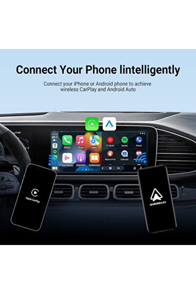 Taggo CA481 Wireless Android Auto & CarPlay, 4G/WiFi Smart Streaming Box with 64GB Storage