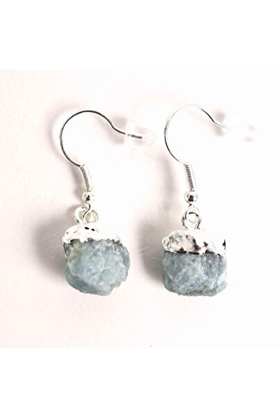 craftmystic Cercei din argint cu acvamarin brut, eleganță și calm interior