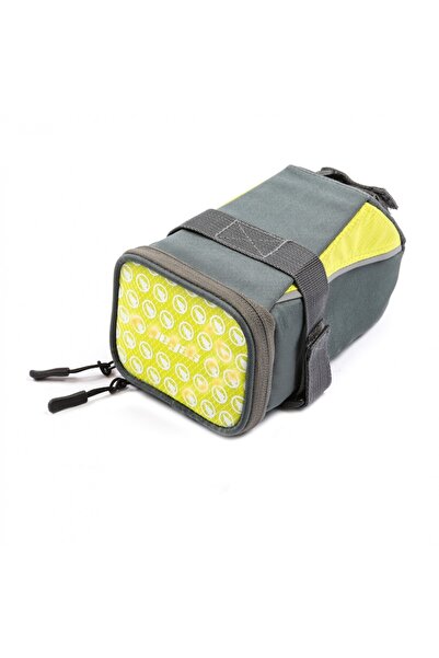Pegas saddle bag with light signal, Gray/Yellow