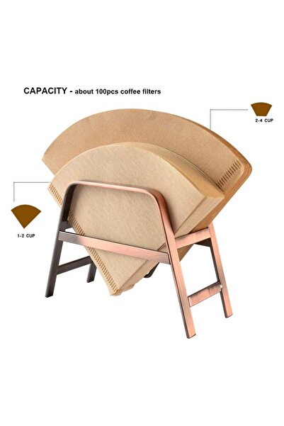 fulina Coffee Filter Holder, Metal Coffee Filter Storage Rack, Coffee Filter Container for Kitchen Office