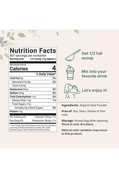 Micro ingredients مسحوق الكرنب العضوي المزروع بشكل مستدام في الولايات المتحدة...