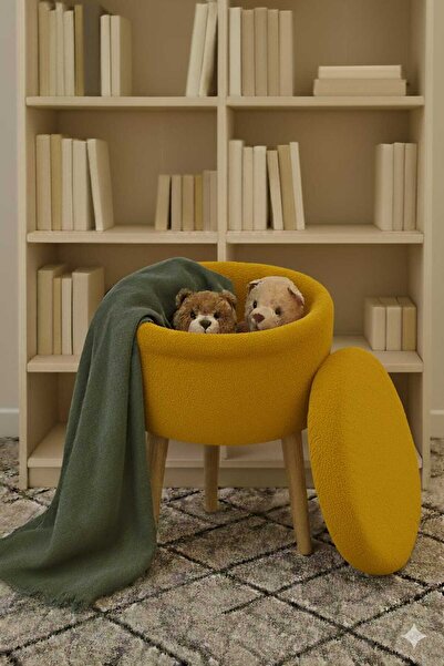 eda hacıoğlu edam bedding group Teddy Kumaşlı Ayaklı Sandıklı Puf