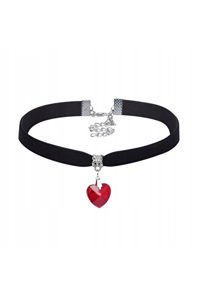 Other CLASSIC CHOKER NECKLACE with Crystal HEART PENDANT Gothic RED