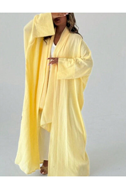 Sheya Cardigan lung Sheya, galben