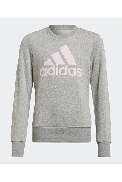 adidas سويت شيرت أساسيات - رمادي هيذر