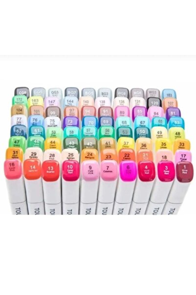 DMR Marker 12'li Set Kutulu Taşınabilir Marker Seti 12 Renk Çift Taraflı Marker Kalem Seti