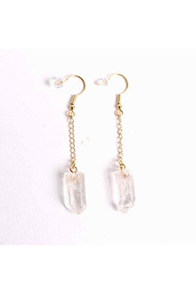 craftmystic Cercei cu lanț de aur și cristal Stink Crystal, claritate și eleganță