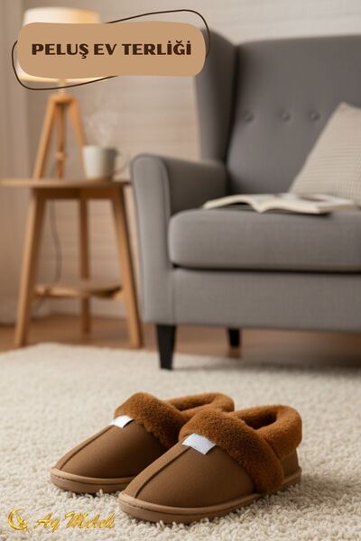 AYMELEK Women's House Slippers with Furry Inside, Winter Non-Slip Sole Plush Slippers