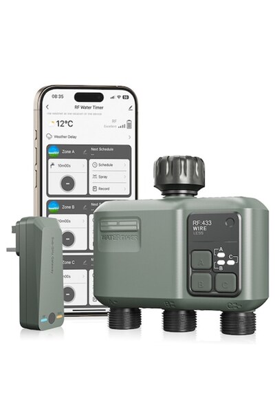 AVYRA Programator irigații WiFi temporizator automat de udare a grădinii cu 3 zone independente