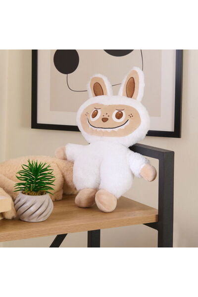 Evidea Μαλακό χαριτωμένο μαξιλάρι με φιγούρα τέρας - εκρού - 40x30 cm