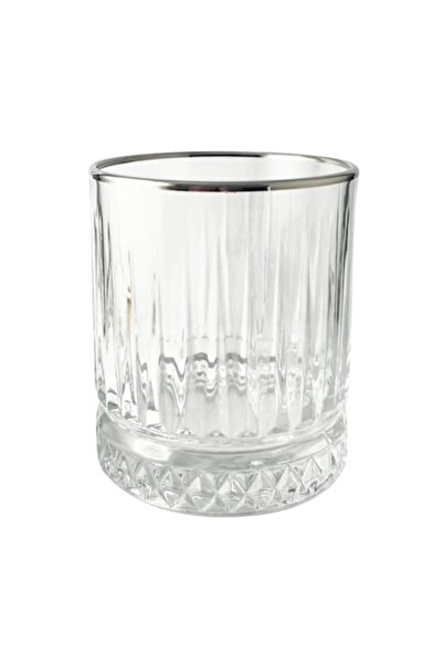OEM Set of 6 Whiskey glasses 520004, glass, transparent + platinum, 355 ml