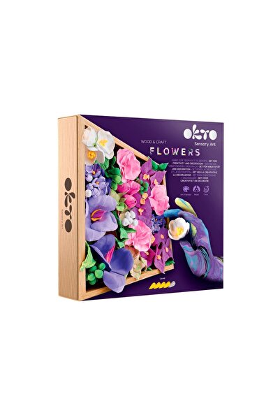 OKTO Set creatie Wood & Craft - Flowers, 21*21cm - Inspiration