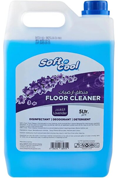 Soft N Cool منظف أرضيات برائحة اللافندر، ٥ لترات | مطهر ومنظف تجاري للأرضيات ...