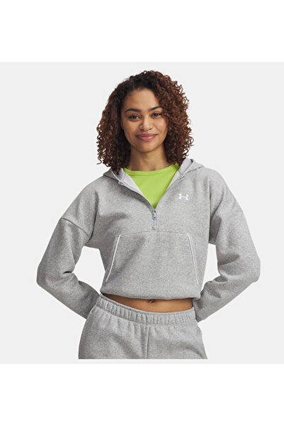 Under Armour Kadın UA Rival Fleece Piped Yarım Fermuarlı Kapüşonlu Sweatshirt...