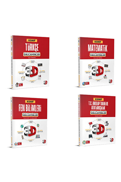 İntro Yayınları 3D Yaynları LGS Türkçe Matematik ve Fen İnkılap Tarihi Sımula...