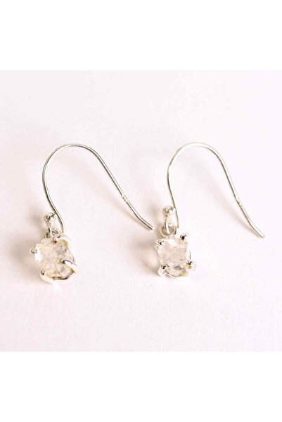 craftmystic Cercei Argint 925 cu Herkimer Diamond Brut - Claritate si Protectie