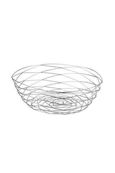 OEM Fruit basket, KIC-0284C, chrome metal, silver, 10 x 30 cm