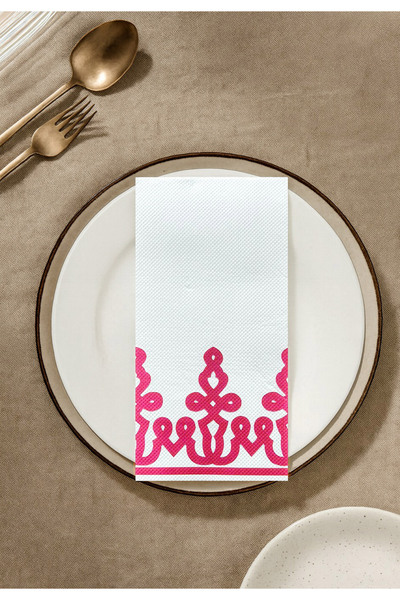 pelure store Nora Pembe Desenli Kutusuz 50'lı Kağıt Peçete