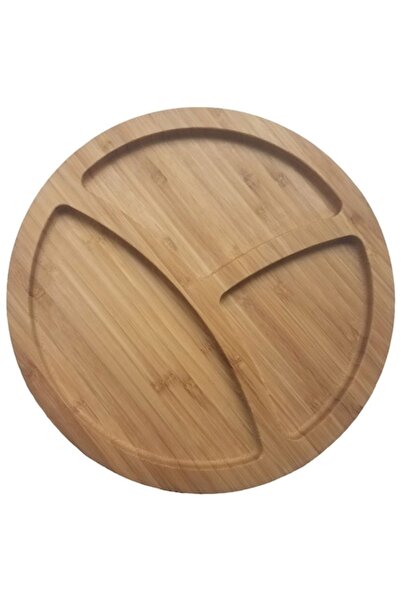 Actual Investing Tavă rotundă de servire, din bambus, HB-2050, 25,4x1,9 cm