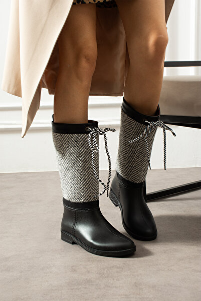 wolk shoes Γυναικείες μπότες βροχής FARAMIR από δέρμα καστανό