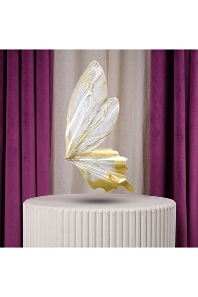 Gifts World تغليف فراشات بلاستيك ذهبي 40 حبه