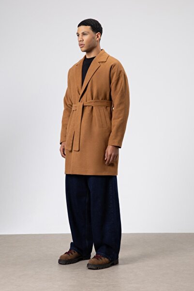 VAMOSCLO Оверсайз-пальто з капюшоном, коричневе