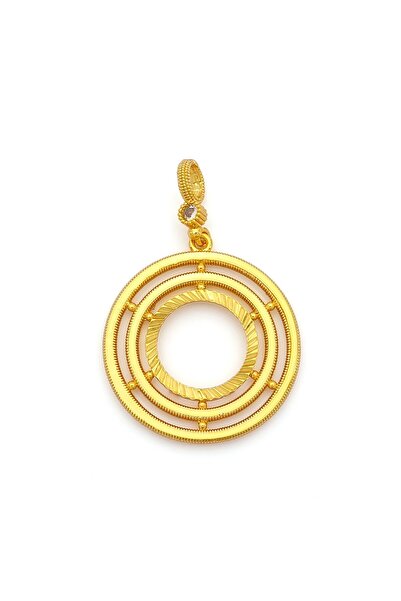 FerizZ Altın Kaplama Ajda Model Çeyrek Çerçeve İçi Boş Kolye Ucu TGR-733