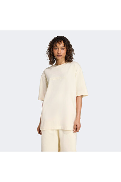 adidas Women's White T-Shirt Ess Lin Tee Os Jw3539