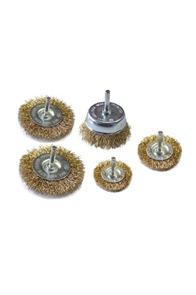 Lumytools Rod brushes for grinding and stripping, for drill, LT06982, 40 - 75 mm, set of 5
