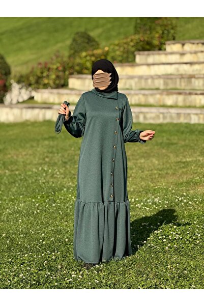 Nissra Πλεκτό φόρεμα με κουμπιά στο πλάι Ankanoor ANKA255113