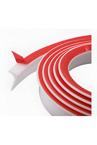 esimplu Prag de dus autoadeziv, flexibil, pentru cabina de dus, rezistent la mucegai, alb, 3 m, model 90°