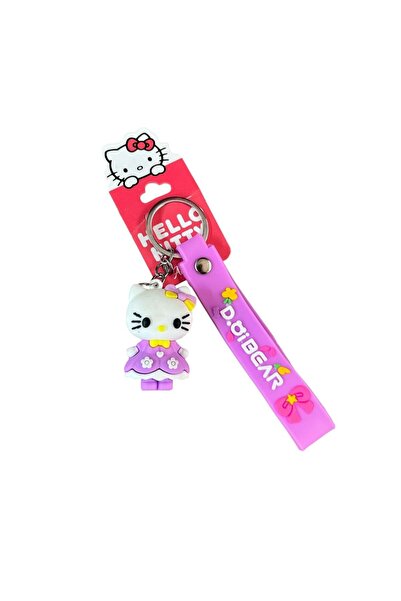 Sasta Licensed Silicone Keychain 582648-Purple Hello Kitty