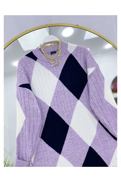 YEDİLALE BAKLAVA PATTERNED KNIT SWEATER