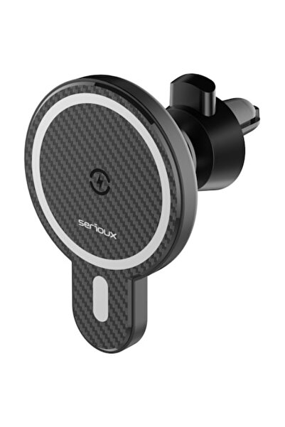 SERIOUX Suport auto pentru telefon cu incarcare wireless CH02W, compatibil Ma...