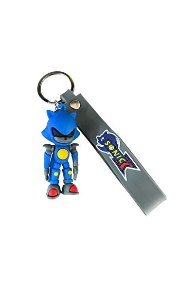 GenelTedarik حلقات مفاتيح سيليكون ملونة - رمادي سونيك