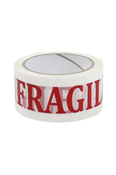 OEM Packaging tape, Fragile, with BoPP backing, white + red, 60 m x 50 mm
