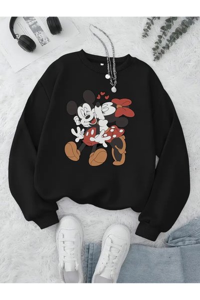 CLASİVA Special Design Printed Unisex Crew Neck Oversize Sweatshirt