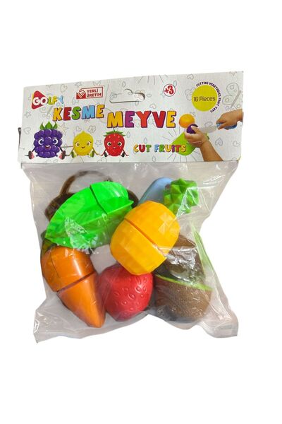 King Toys طقم تقطيع الفواكه والخضروات 16 قطعة 0340-كيڤيلي