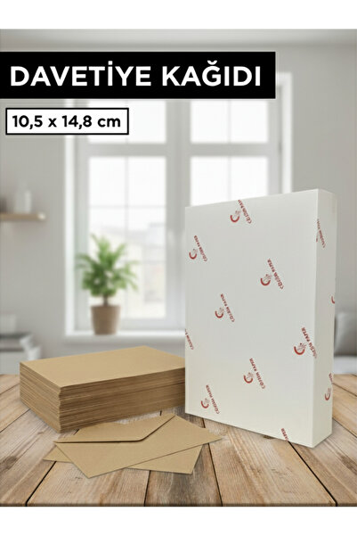 ÇÖZÜM KAĞIT ورق دعوات كرافت 10.5×14.8 سم عالي الجودة سميك مناسب لجميع الطابعا...