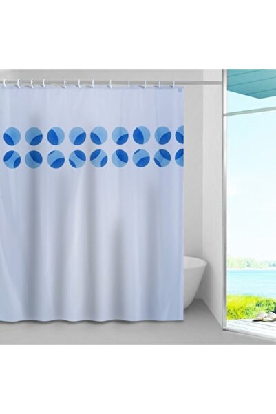 ROGER Roger shower curtain, circle pattern, 240 x 200 cm