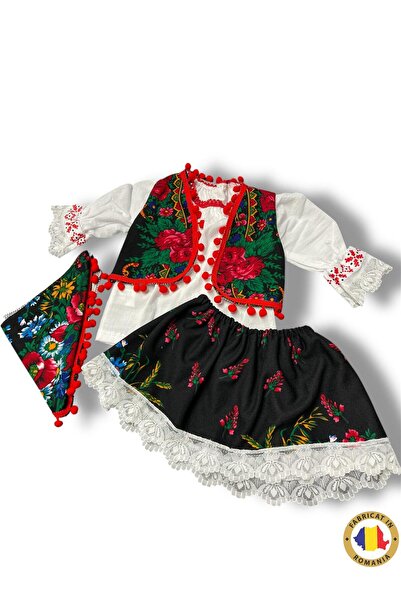 Inovius Παραδοσιακή φορεσιά για κορίτσια, με floral μοτίβο, 4 ετών