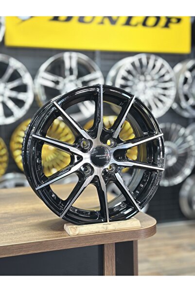 Procast 4x100 14″ İthal Jant Takımı – 5.5x14 – ET38 – 73.1mm – Black Machined...