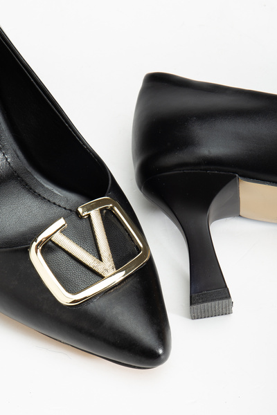 Blacktavern Classic Evening Shoes with Heels 7 cm Laser Shiny Size Range 35-43