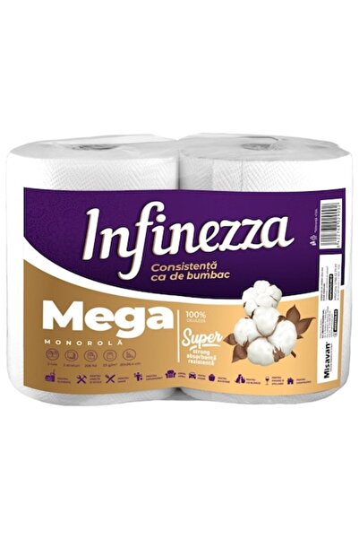 MEGA Infinezza Mega paper towel, white, 2 layers, 2 pieces / set, L 82 m