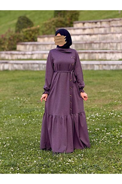 Nissra Πλεκτό φόρεμα με κουμπιά στο πλάι Ankanoor ANKA255113