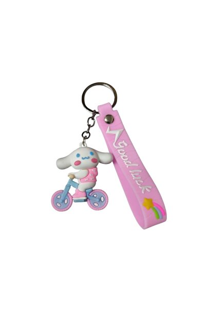 GenelTedarik Colorful Silicone Keychains-Pink Cinnamoroll